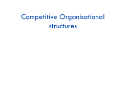Competitive Organisational structures