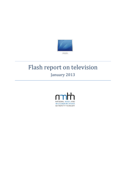 Flash report on television - National Media and Infocommunications