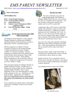 ems parent newsletter - Ellington Public Schools