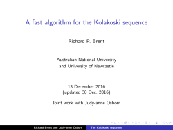 A fast algorithm for the Kolakoski sequence