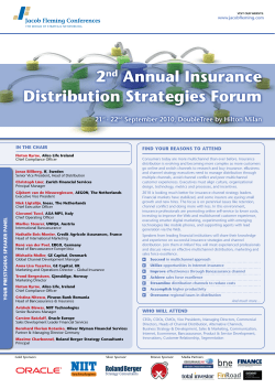 2nd Annual Insurance Distribution Strategies Forum
