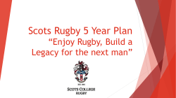 Scots Rugby Contributing to the All-Round Man