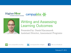 Learning Outcomes PPT
