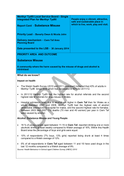 Substance Misuse - Voluntary Action Merthyr Tydfil