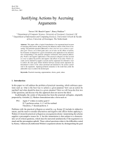 Justifying Actions by Accruing Arguments