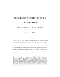multi-product firms and trade liberalization