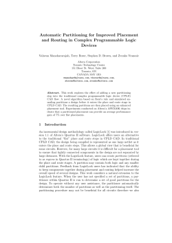 Automatic Partitioning for Improved Placement and