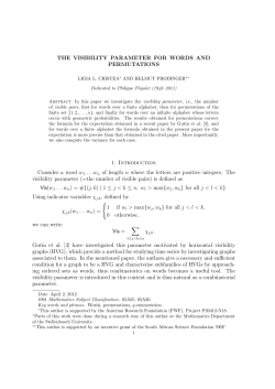 The visibility parameter for words and permutations