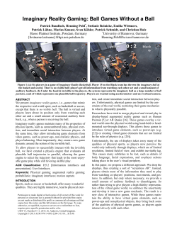 Imaginary Reality Gaming: Ball Games Without a Ball