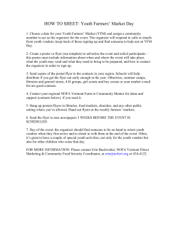 Host a Youth Vendor Day