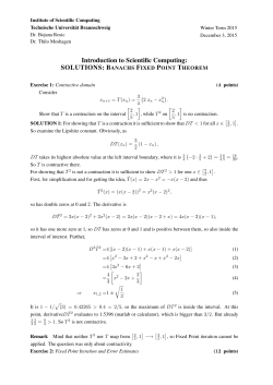 SOLUTIONS: BANACHS FIXED POINT THEOREM