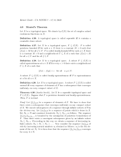 4.6 Montel`s Theorem