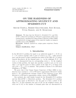on the hardness of approximating multicut and sparsest-cut