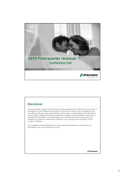 2015 First-quarter revenue