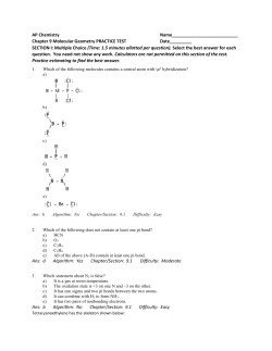 From its Lewis structure determine the following