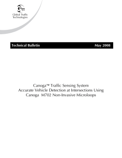 Canoga™ Traffic Sensing System Accurate Vehicle Detection at