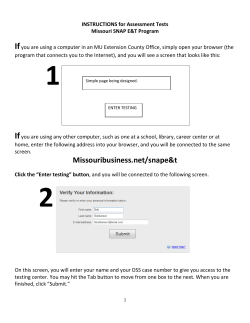 Read the test instructions - Missouri Business Development Program