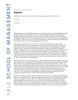 Defining Success Was Both the Challenge