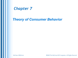Theory of Consumer Behavior