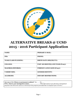 Participant Application Process