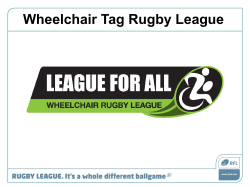 Wheelchair RL Rules  - Rugby League World Cup 2013