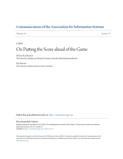 On Putting the Score ahead of the Game