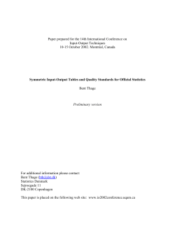 Statistics Denmark November 11, 2001