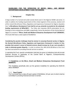 lending to micro enterprises and SMEs respectively, hence the