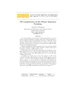 NP-completeness of the Planar Separator Problems