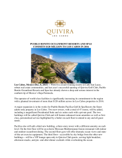 Pueblo Bonito Oceanfront Resorts and Spas Commits