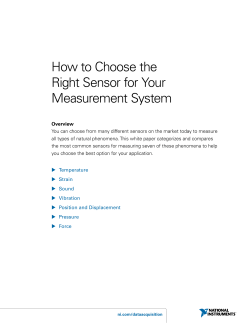 How to Choose the Right Sensor for Your