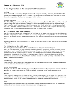 Newsletter November 2011 - Riverside Primary School