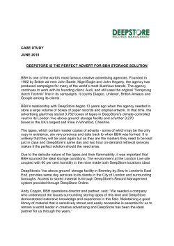 CASE STUDY JUNE 2015 DEEPSTORE IS THE PERFECT