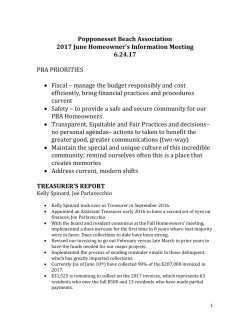 pond committee report - The Popponesset Beach Association
