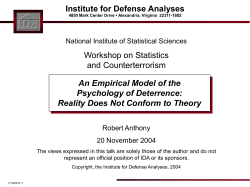 An Empirical Model of the Psychology of Deterrence: Reality Does