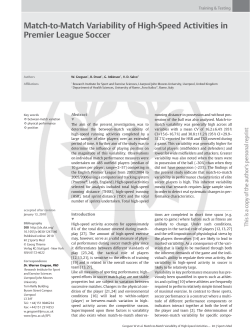 Match-to-Match Variability of High