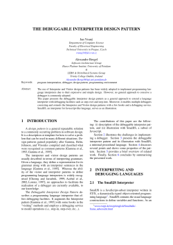 the debuggable interpreter design pattern