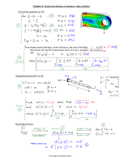 Governing equations in 3D: Simplified (little) BVP in 1D: that satisfy
