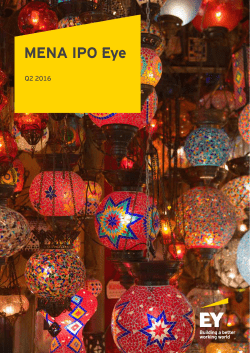 MENA IPO Eye Q2 2016