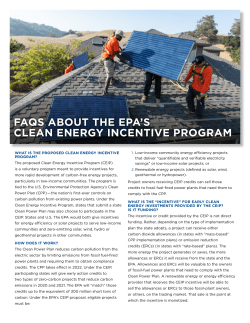 faqs about the epa`s clean energy incentive program