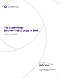 The State of the Not-for-Profit Sector in 2017