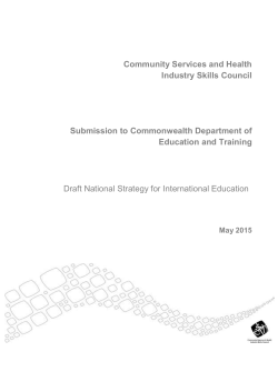 Draft National Strategy for International Education