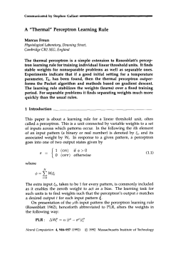"Thermal" Perceptron Learning Rule
