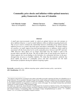 Commodity price shocks and inflation within optimal monetary policy