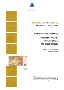 measuring wealth, precautionary and credit effects