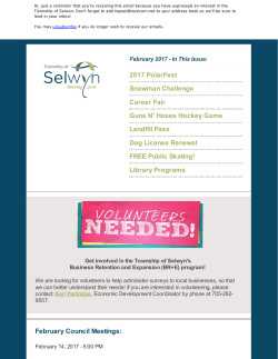 February 2017 - Township of Selwyn