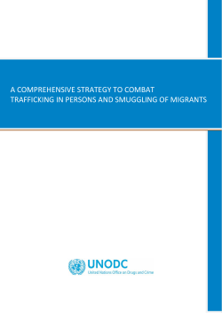 UNODC Strategy on Human Trafficking and Migrant Smuggling