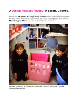 A DESIGN PROCESS PROJECT in Bogota, Colombia