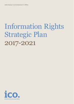 Information Rights Strategic Plan 2017-2021
