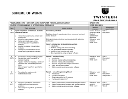 SCHEME OF WORK